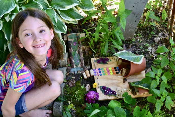 Recycled Fairy house create space for boredom