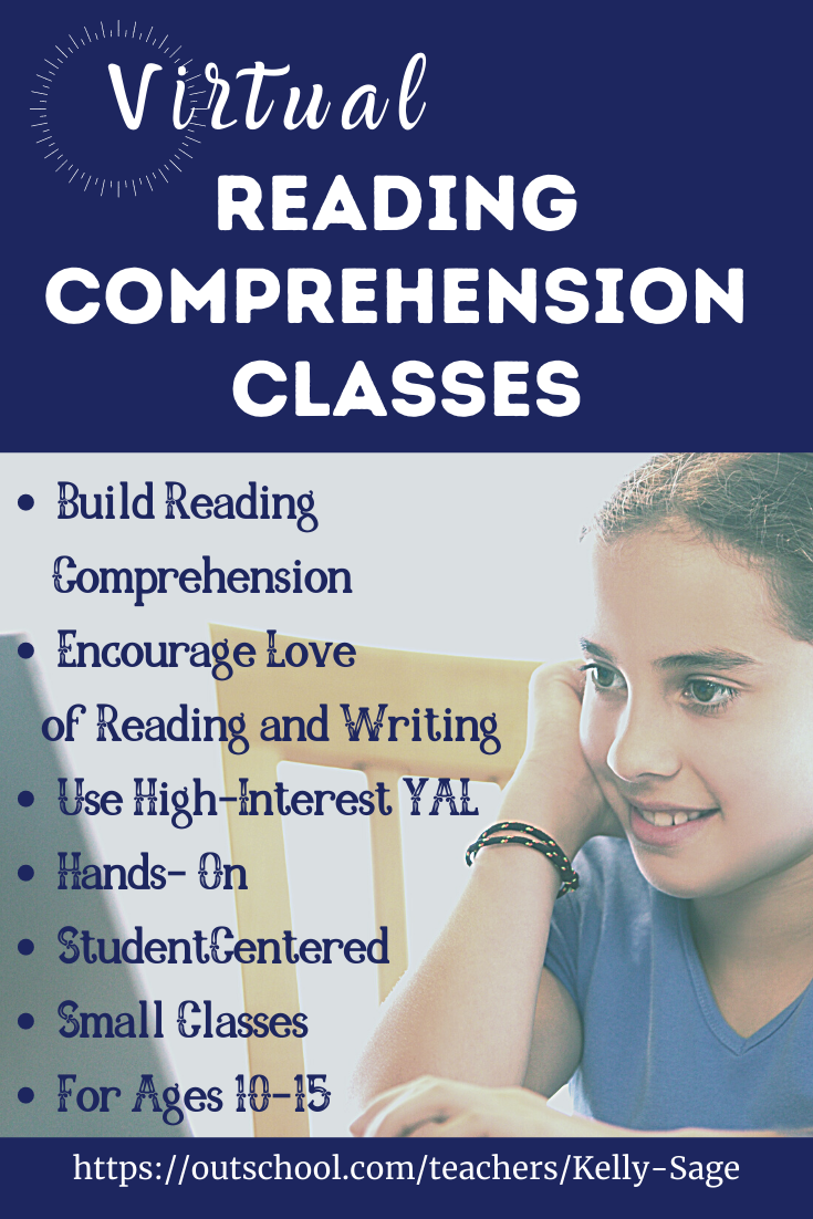 If your child or teen is struggling to understand what they are reading, Kelly Sage's reading comprehension classes on Outschool can help! 