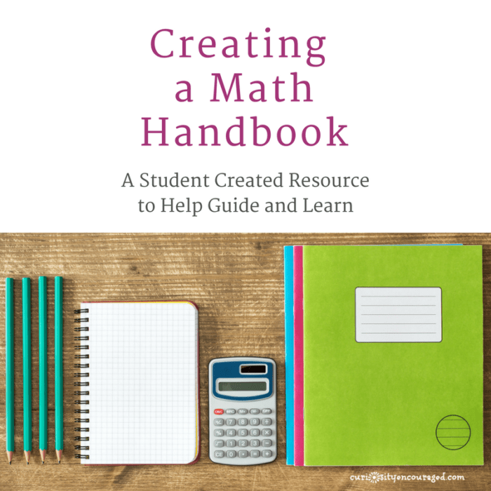 Creating a Math Handbook- A student created resources to help guide and learn