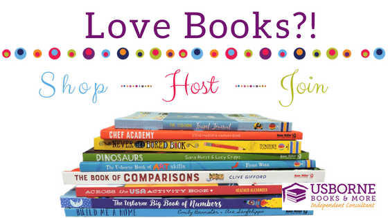 LOVE Books? How about free books, sharing great books with your friends and family, building up your home library, supporting literacy. Do it all! Host an Usborne Books & More party!