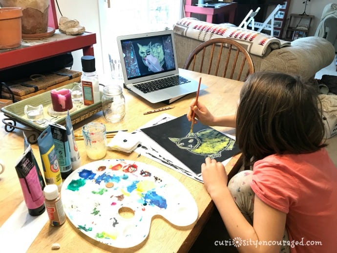 Looking to include art and art appreciation into your child's day? Masterpiece Society offers online art classes your child will LOVE!