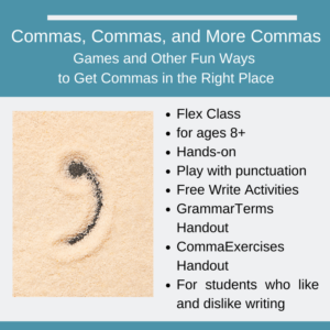 Commas can be confusing! Let's learn and practice comma rules by playing games and writing silly sentences and stories. 