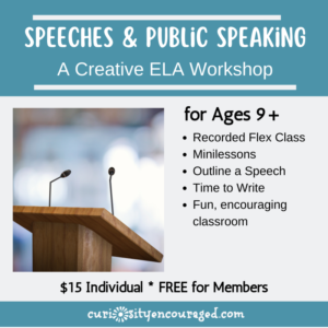 How do we write a speech and deliver it? Let's practice together! In this class, students will start writing a speech on a topic of their choice and practice public speaking